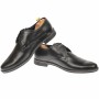 Oferta marimea 37 -  Pantofi barbati, casual, din piele naturala box, negru -  LP80NBOX